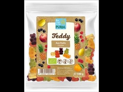 Pural 3x Teddy- Fruchtgummi mit Gelatine 100g