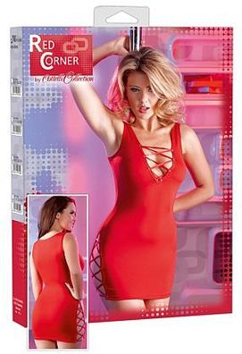 sexy Minikleid rot mit Schnürungen Größe S ideal für Party Sommer Preis reduziert
