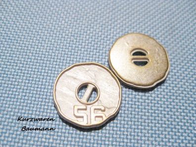 1Metallknopf Metallknöpfe goldfarben mit Muster 15x1,5mm 2 Loch a 4x2mm Nr 1040