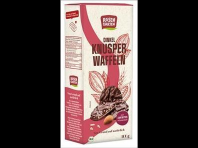 Rosengarten 6x Dinkel-Knusperwaffeln Zartbitter 100g