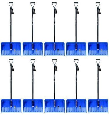 Schneeräumer Schneeschieber Schneeschaufel Alpinus blau stark Schaufeln x10