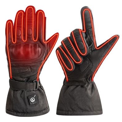 Beheizte Handschuhe für Herren und Damen, Palm Lederhandschuhe Heated Ski