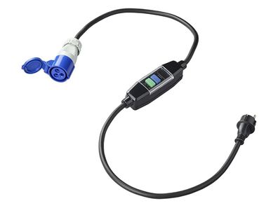 Adapterkabel 150 cm Schuko auf CEE mit integriertem FI-Schalter – Fehlerstromschut