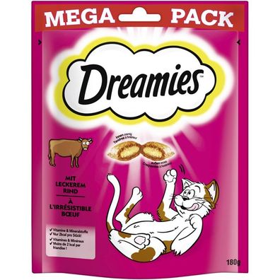 Dreamies Cat Snack mit Rind Mega Pack 4 x 180g