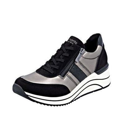 Remonte Sneaker - Schwarz / Altsilber Kunstleder