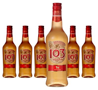 6 x Osborne - 103 Etiqueta Blanca Solera