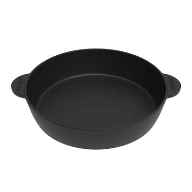 ROBARI Schmorpfanne Servierpfanne aus Gusseisen 28 cm