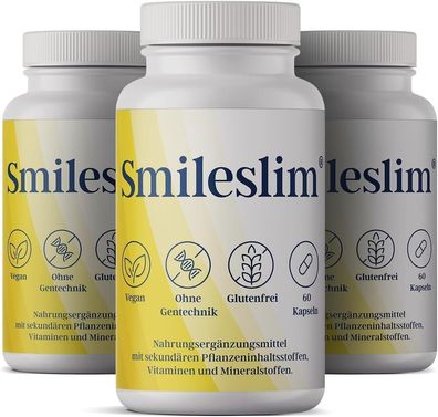 SET 3x60 Smileslim Nahrungsergänzungsmittel | Gewichtsmanagement | 60 Kapseln