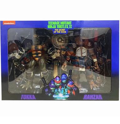 NECA Tokka & Rahzar 18cm 2-Pack TMNT Teenage Mutant Ninja Turtles Action OVP NEU