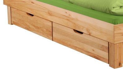 Bettkästen 2er-Set 'Lewis' Kernbuche geölt