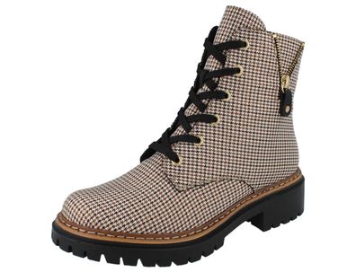 RIEKER Caroni Damen Biker Boots beige Kunstleder