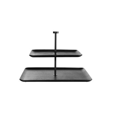 ASA Selection Etagere 2 stufig Holz schwarz Wood black 53676970 Höhe 25cm