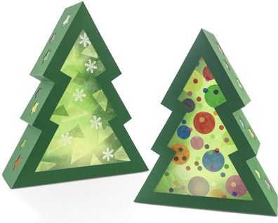 Bastelset Tannenbäume vorgestanzt, 24 Stück