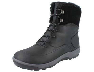 ECCO Trace Lite Damen Winterstiefel gefüttert schwarz Glattleder