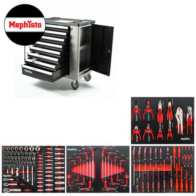 Werkzeugwagen Premium mit 8 Schubladen inklusive Werkzeug