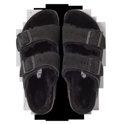 Sandalen Birkenstock Arizona Etroite Veloursleder Schwarz