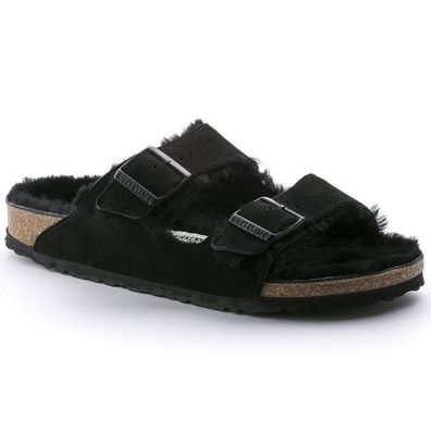 Sandale Birkenstock Arizona Veloursleder Schwarz