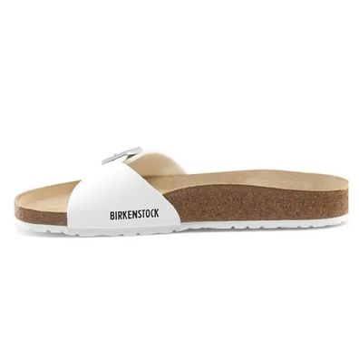 Sandalen Birkenstock Madrid Patent Weiß Etroite