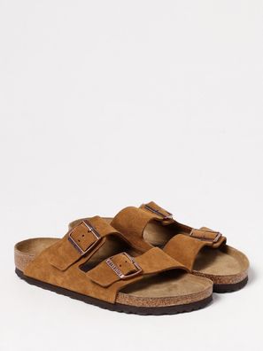 Sandale Birkenstock aus minkfarbenem Veloursleder