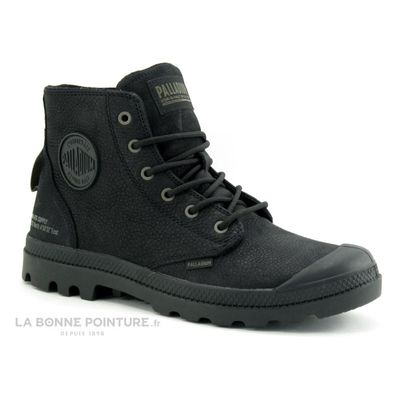 Bottes Palladium Pampa Hi Supply aus Leder, schwarz