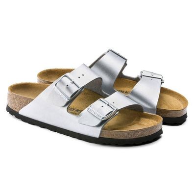Sandalen Birkenstock Arizona Bf Normal Grau