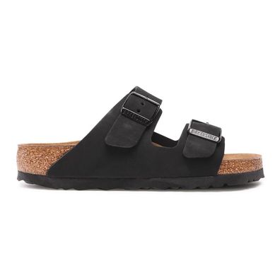 Sandalen Birkenstock Arizona aus schwarzem Nubukleder