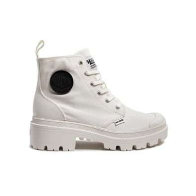 Stiefel Palladium Weiße Pallabase Twill Damenstiefel