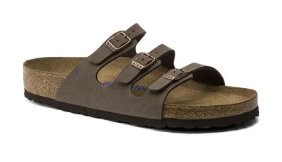 Sandalen Birkenstock Florida aus braunem Nubukleder