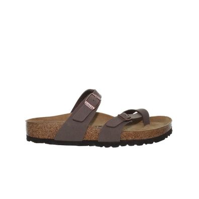 Sandalen Birkenstock Mayari Normal aus braunem Nubukleder