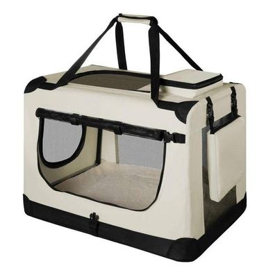 Hundetransportbox Hundebox faltbar Autotransportbox S Beige B-WARE
