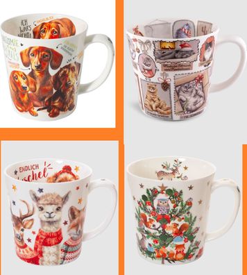 1 Kaffeebecher Dackel, Katzen, Waldtiere, Lama, Kaffeetasse Tassen Teetassen Becher