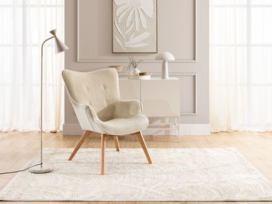 Lenari - Skandinavischer und moderner Lounge-Sessel aus Cordstoff