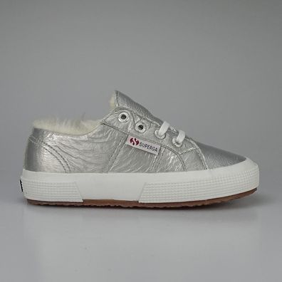 Sneakers Superga Varnish aus silbernem Leder