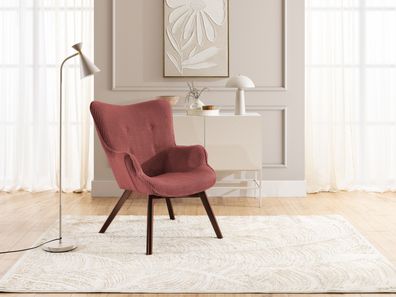 Lenari - Skandinavischer und moderner Lounge-Sessel aus Cordstoff