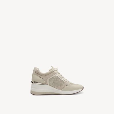 Sneakers Tamaris Beige mit 6 cm Keilabsatz