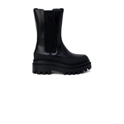 Stiefel Calvin Klein Flatform Chelsea Schwarz