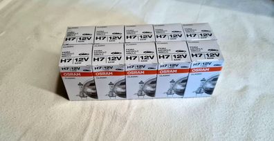 10x OSRAM H7 12V 55W PX26d Classic 1st