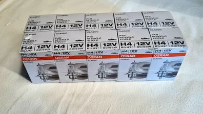 5x OSRAM H4 12V 60/55W P43t Classic 1st