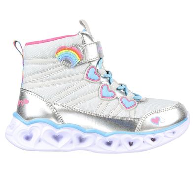 Bottes Skechers Heart Lights fér Kinder, grau