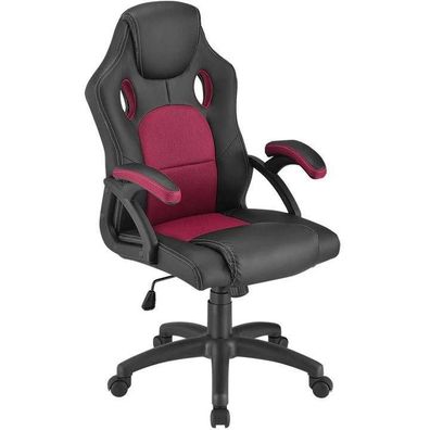 Gamingstuhl Bürostuhl Schreibtischstuhl Drehstuhl Racing Schwarz/Bordeaux B-WARE
