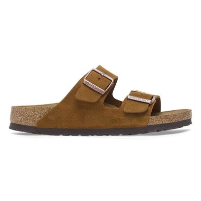 Sandalen Birkenstock Arizona aus braunem Veloursleder