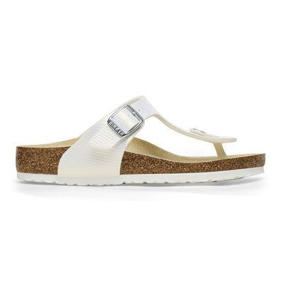 Sandalen Birkenstock Gizeh Shiny Lizard White
