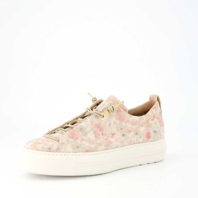 Paul Green Pauls Sneaker - Flower / Multi / Rosa Veloursleder