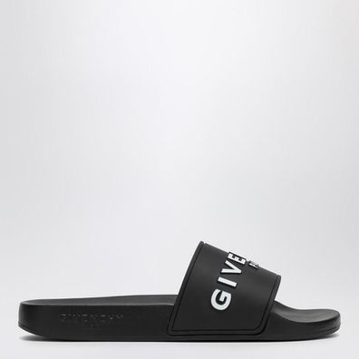 Hausschuhe Givenchy schwarze Gummischuhe mit Logo
