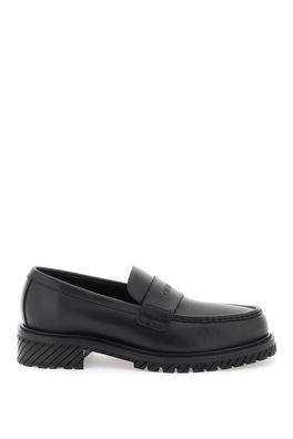 Mokassins Off-White schwarzes Leder
