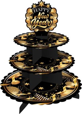 Gebäckständer Happy New Year 3 Etagen