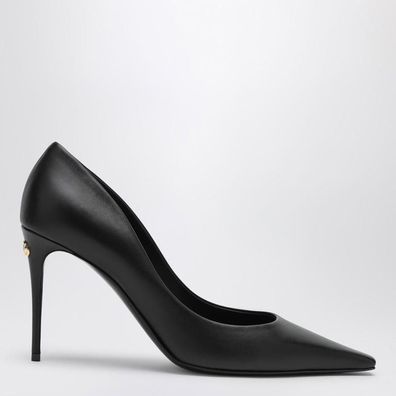 Pumps Dolce & Gabbana aus schwarzem Leder mit hohem Absatz
