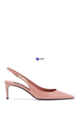 Pumps Dolce & Gabbana rosa Leder Slingback mit Spitzdesign
