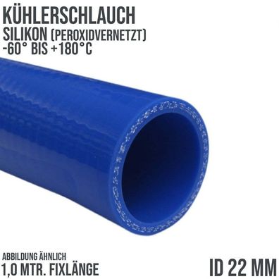 22 x 30 mm Kühlerschlauch Silikon LLK Ladeluft Schlauch PN 6,5 bar - Fixlänge 1 m