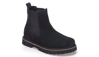 Chelsea Stiefel Birkenstock Highwood aus Wildleder, schwarz
